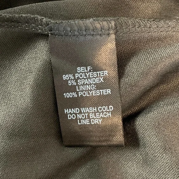 Lulus V Neck Spaghetti Strap Stretch Crepe Maxi Dress Bridesmaid Gown, Black - Picture 8 of 9